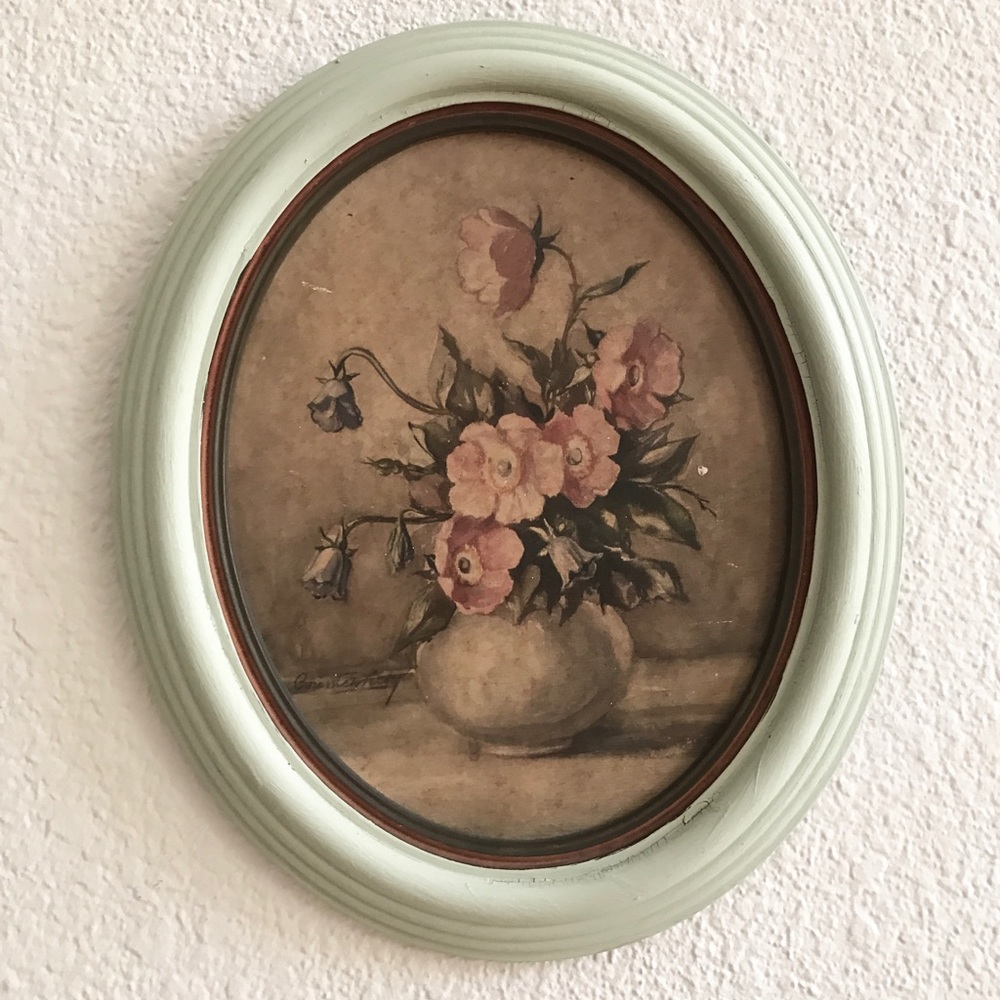 Vintage Floral Framed Art